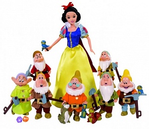 Игровой набор - Белоснежка и 7 гномов, 29 и 11 см. (Simba, 5769091)